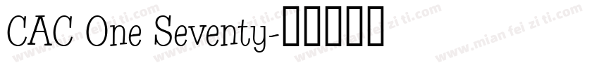 CAC One Seventy字体转换